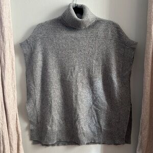 Velvet by Graham & Spencer 100% Cashmere Turtleneck Vest/Poncho, Size Small